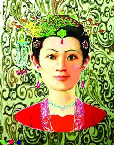 马王堆女尸30岁时的复原图。