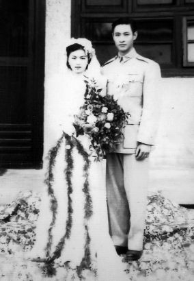 1946 年,程元和夫人朱瑞镕在湖南长沙结婚照