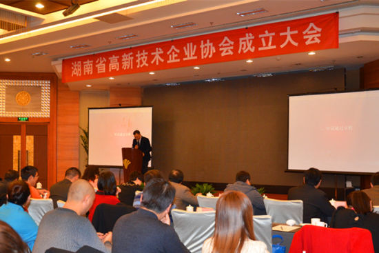 湖南省高新技术企业协会成立 陈政峰被选为 当