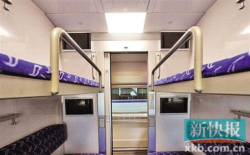 ■高铁卧铺车厢内饰陈设。新华网图