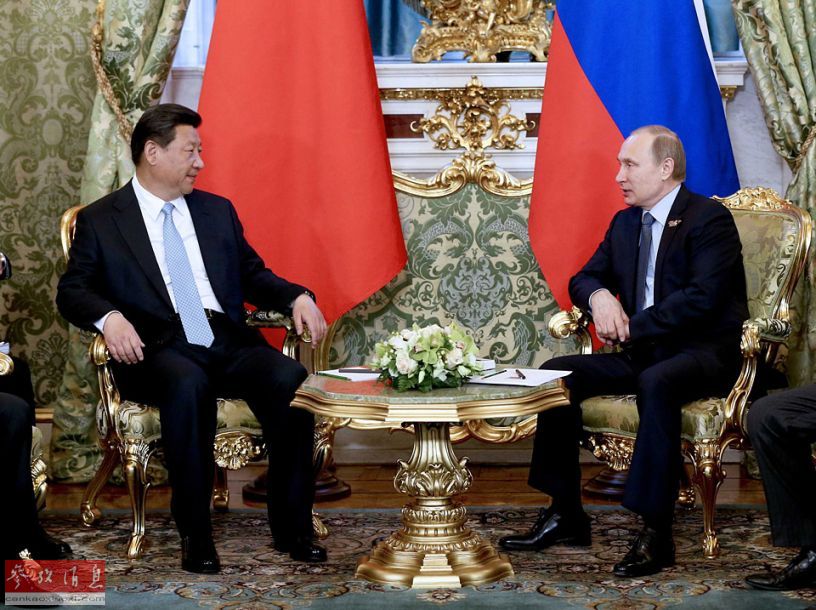 5月8日，国家主席习近平在莫斯科克里姆林宫同俄罗斯总统普京举行会谈。新华社记者 马占成 摄
