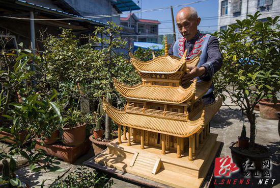 土家竹雕复制岳阳楼