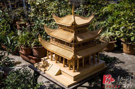 土家竹雕复制岳阳楼