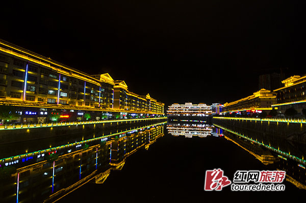 通道县夜景。