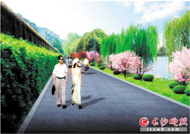 加宽添景后的年嘉湖道路效果图。资料图片