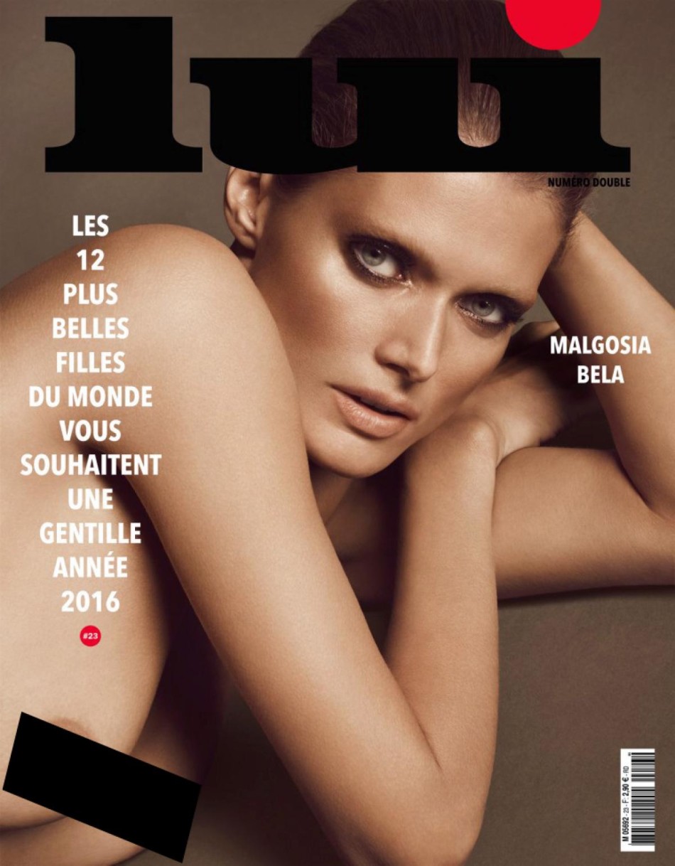 纸媒拼了！超模裸照霸占新年封面