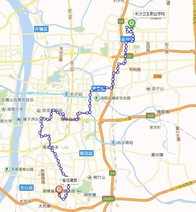 长沙最牛公交线路top7最短线路9站