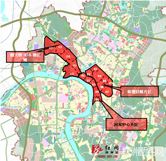 (此次规划区分为5个单元。西至疏港大道，南面依次经过清水路、建设北路、石峰公园和湘江，东靠白石港，北至铁路编组站东北侧、时代大道。总用地面积14.13平方公里，可容纳人口16.6万人。)