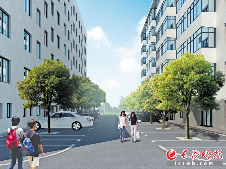 开福区新河街道陈家湖社区综合提质改造后效果图。长沙晚报记者石祯专 翻拍