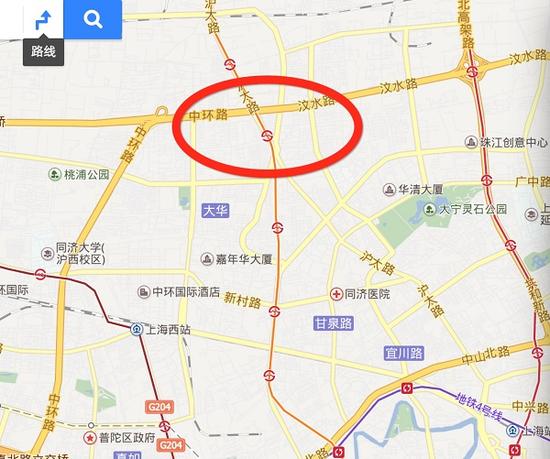 图说：事发路段 百度地图