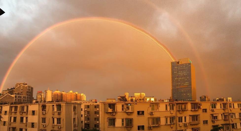 刷爆朋友圈的北京双彩虹