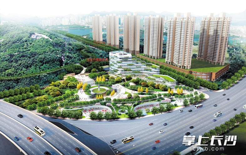 南郊公园东广场效果图。资料图片