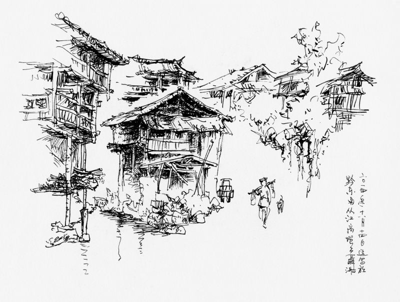 钢笔速写|聂浩:手忙脚乱的画境