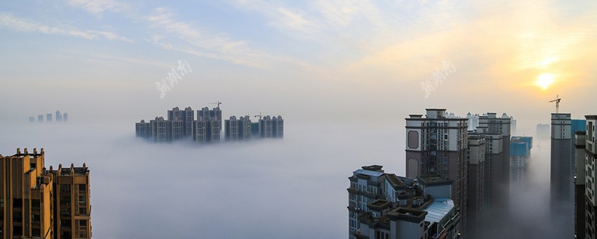 天空之城:长沙现平流雾美景