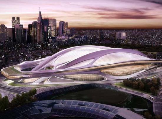 东京奥运主场馆概念图。