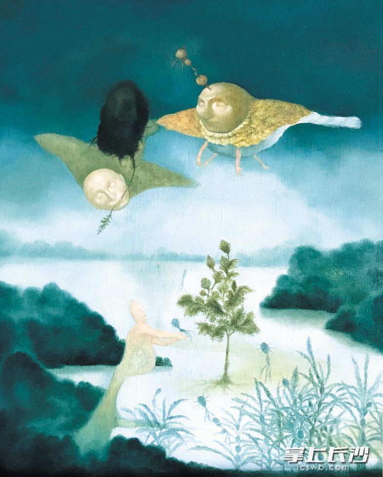 《梦里有蕉鹿》之三 布面油画 郭宇剑