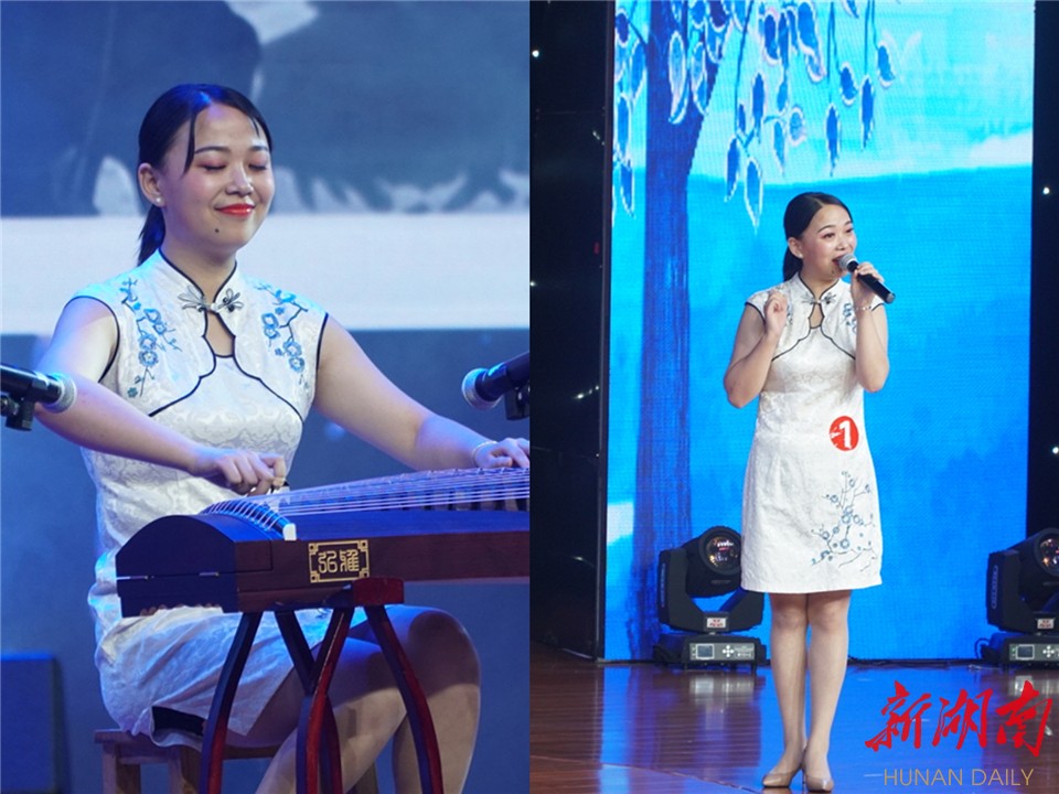 景点讲解:里耶古城,才艺表演:古筝演奏《水调歌头》.