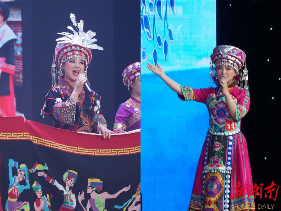 景点讲解:老司城景区,才艺表演:山歌土语版《土家拦门》.
