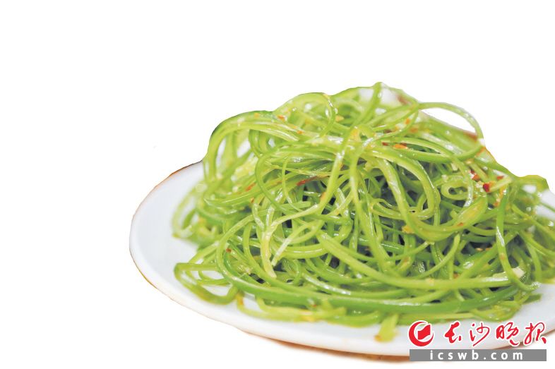 蒜苗丝也成为美味凉菜