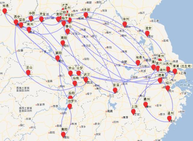 如果把杜甫、苏东坡一生的旅行足迹制成地图,