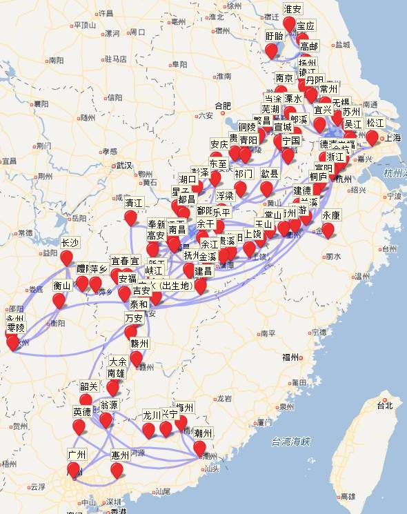 如果把杜甫、苏东坡一生的旅行足迹制成地图,