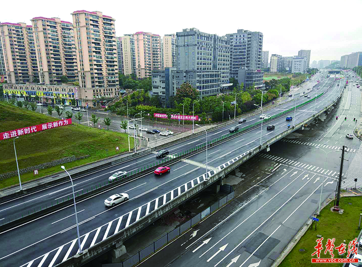 长沙湘府路芙蓉南路以西主线放开交通走湘府路大桥到河东将无需绕圈了