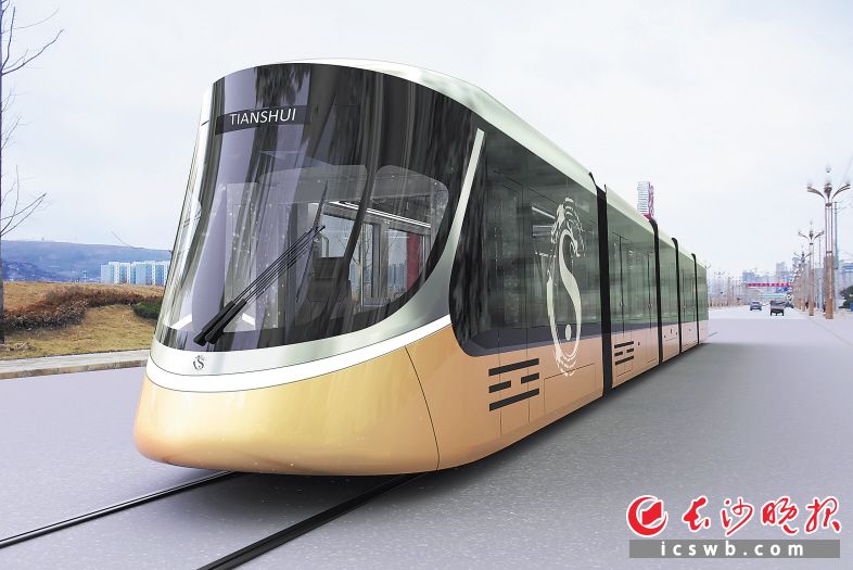 中国通号预计明年3月交付的甘肃天水有轨电车。中国通号供图