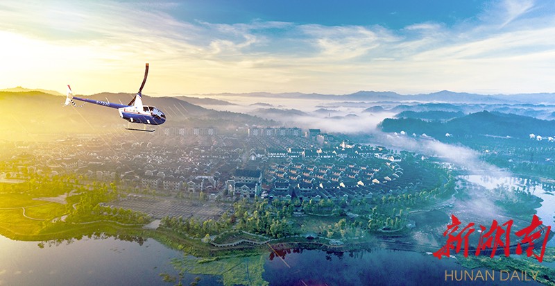 中国桃花源增加新玩法 直升机看美景 体验别样的“心灵之旅” 聚焦桃花源 桃花源旅游管理区 华声在线专题