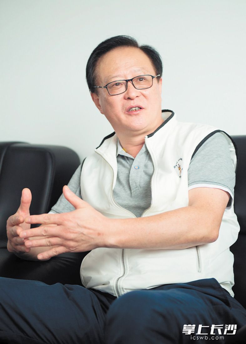 中国工程院院士陈勇接受本报专访。长沙晚报全媒体记者 黄启晴 摄