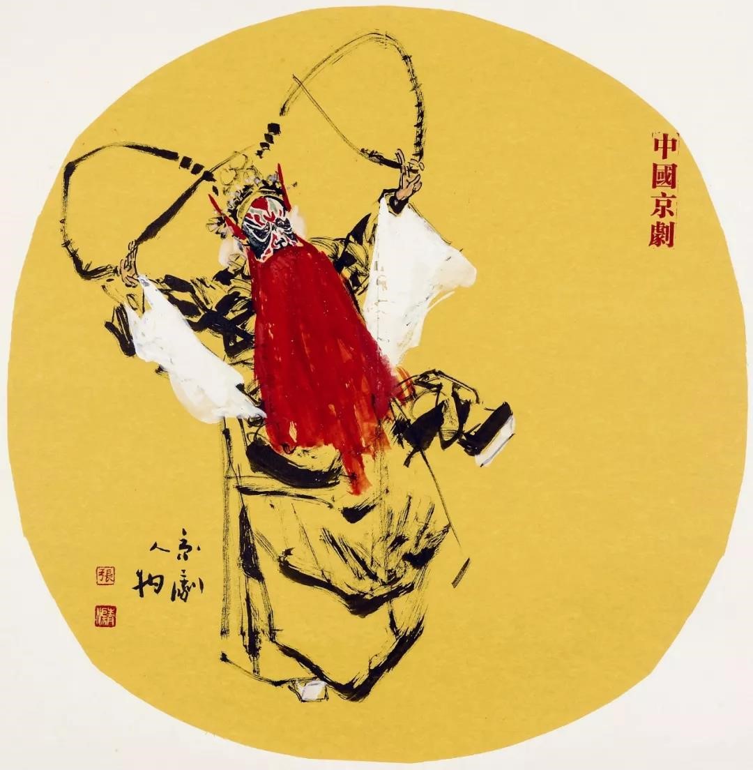 中国京剧—通天犀(42×42厘米,2019年)