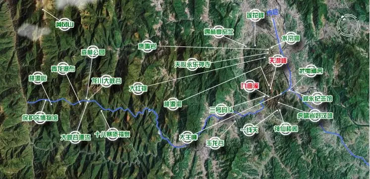 武夷山国家公园观光地图