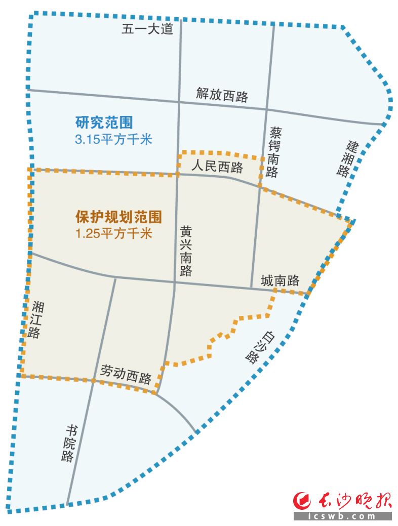   古城风貌核心区保护规划范围 制图/王斌