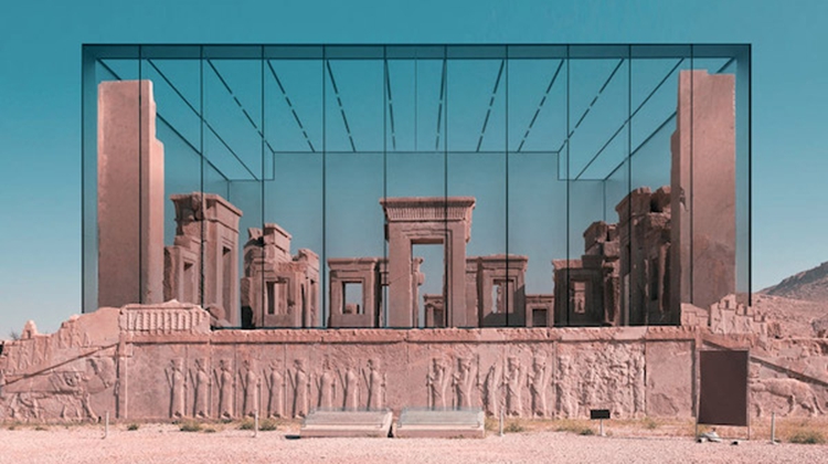 建筑师用蒙太奇手法并置伊朗古老宫殿与现代建筑