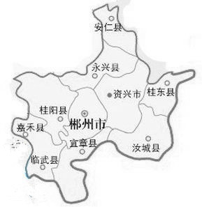 郴州中国地图图片