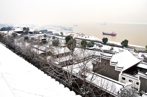 冬天到湖南来看雪—洞庭湖雪景