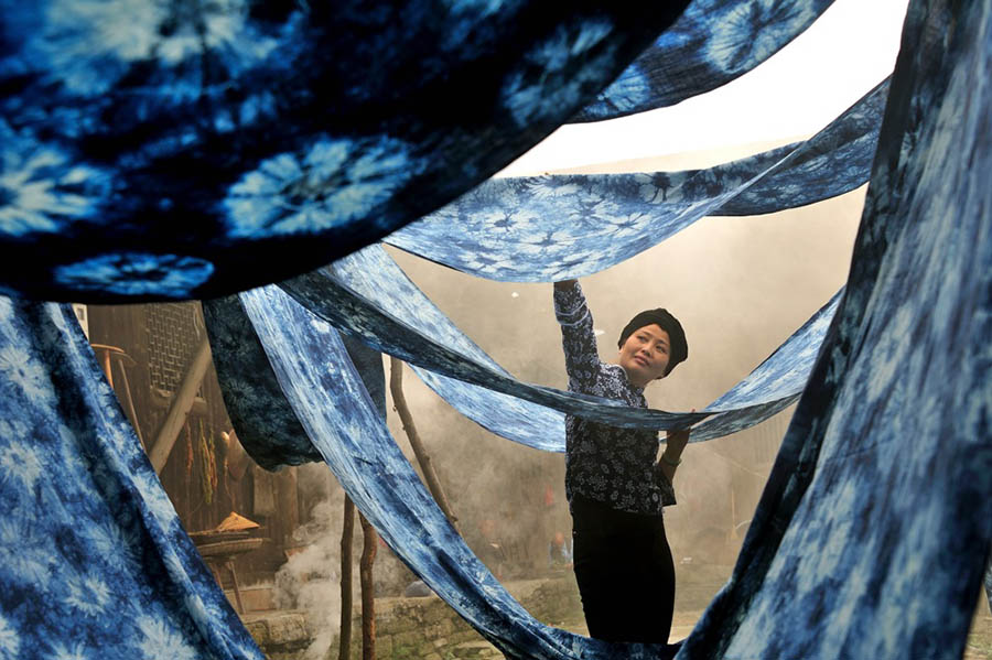 作品名称:《湘西扎染》(组照)