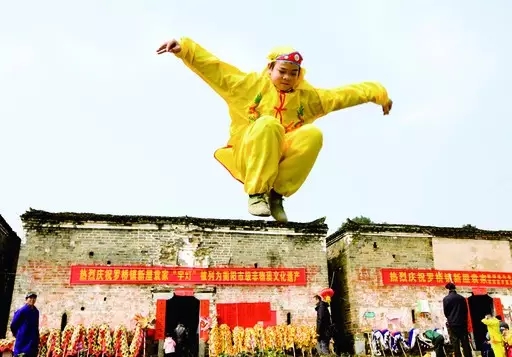 武术表演"大鹏展翅" ■彭国良 摄