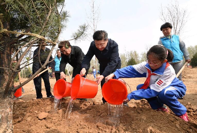 习近平参加首都义务植树活动