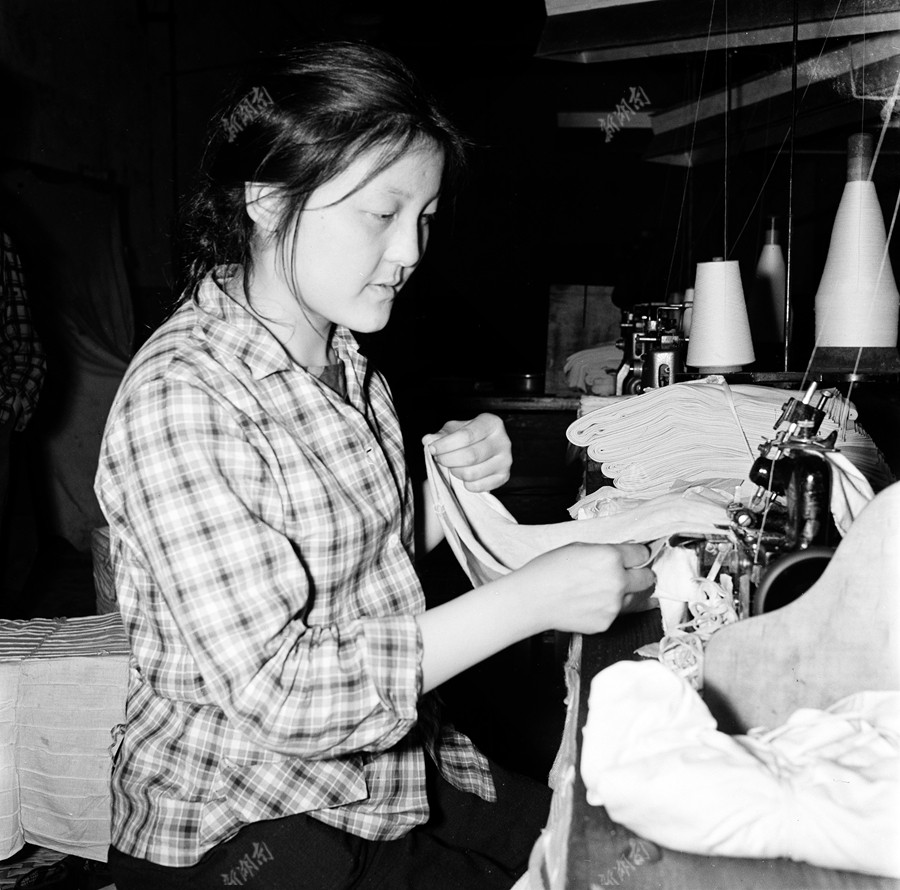 纺织女工老照片图片