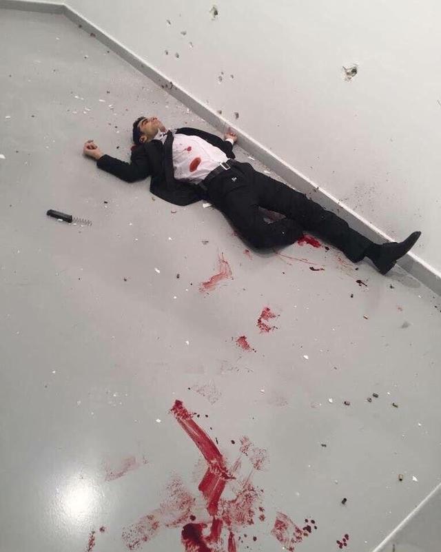 俄罗斯驻土耳其大使遭枪击现场