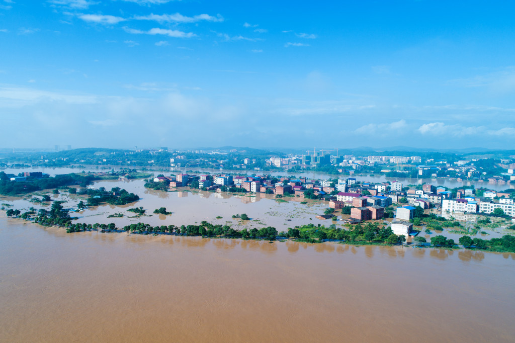 宋家洲一片泽国.