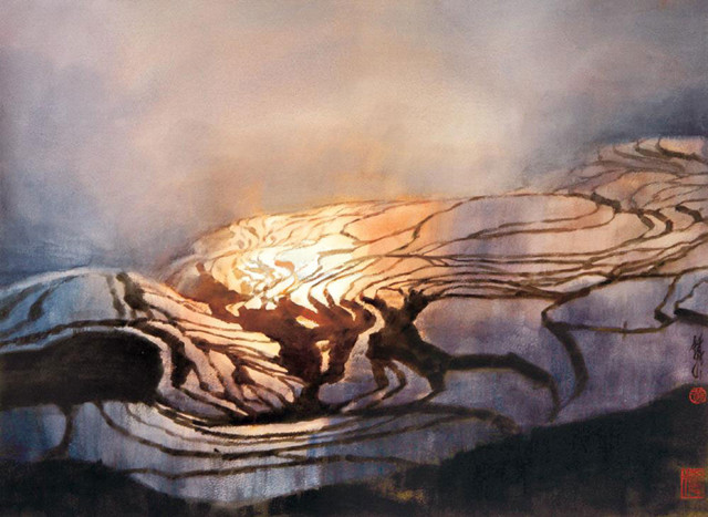 悦图丨黄铁山作品《哈尼梯田》