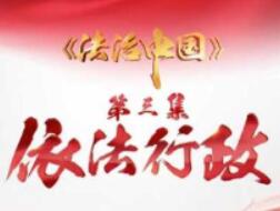 视频丨政论专题片《法治中国》第三集：《依法行政》