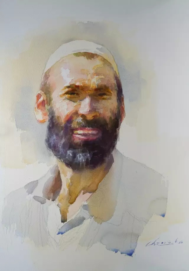 黎楚池《库尔班大叔》54×78cm 2016年肖栋昆《惠安女》108×78cm