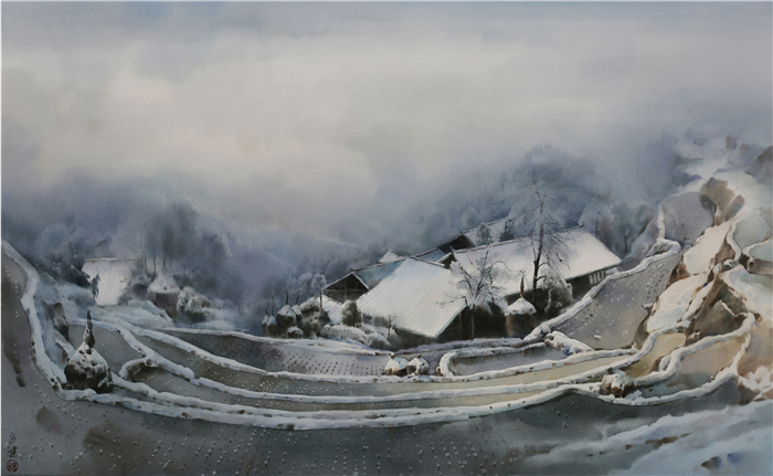 悦图丨刘永健作品《故乡雪》