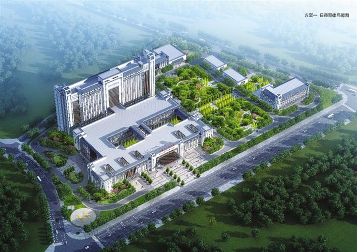 永顺县人民医院整体搬迁项目效果图,该项目已于2017年9月开工