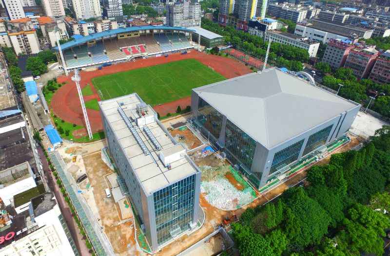 湖南省人民体育场新建场馆初具雏形