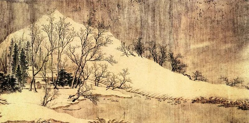 王维江山雪霁图卷高清图片