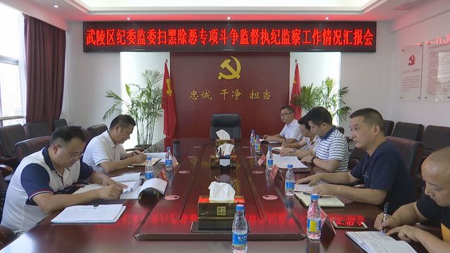 常德市纪委监察委督导武陵区扫黑除恶专项斗争