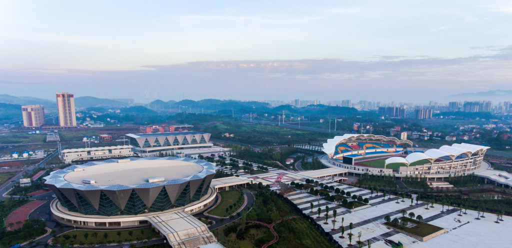 4年努力,一座现代化的体育新城在邵水之滨拔地而起,惊艳古城.